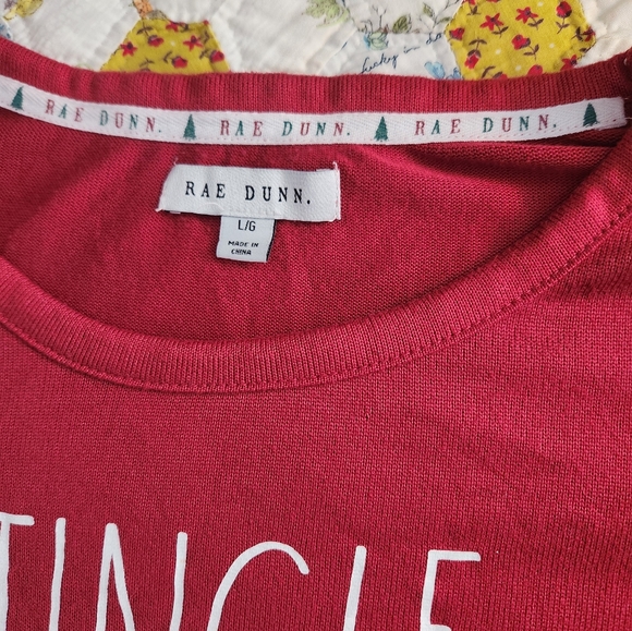 Rae Dunn Long-sleeved Christmas Top Size Large - Picture 3 of 4